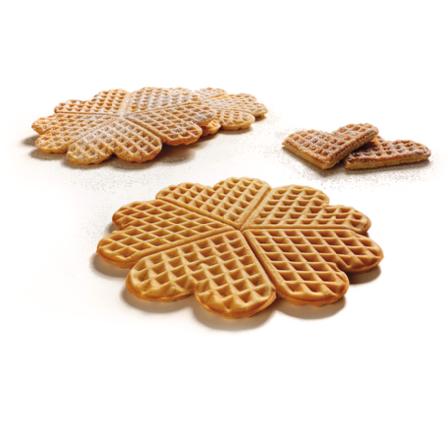 Waffeleisen | Herzförmig | Gusseisen | 50°C bis 300°C | 450x600x225 mm
