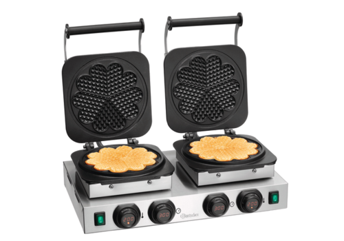  Bartscher waffle iron | Heart Shaped | Cast iron | 50°C to 300°C | 450x600x225mm 