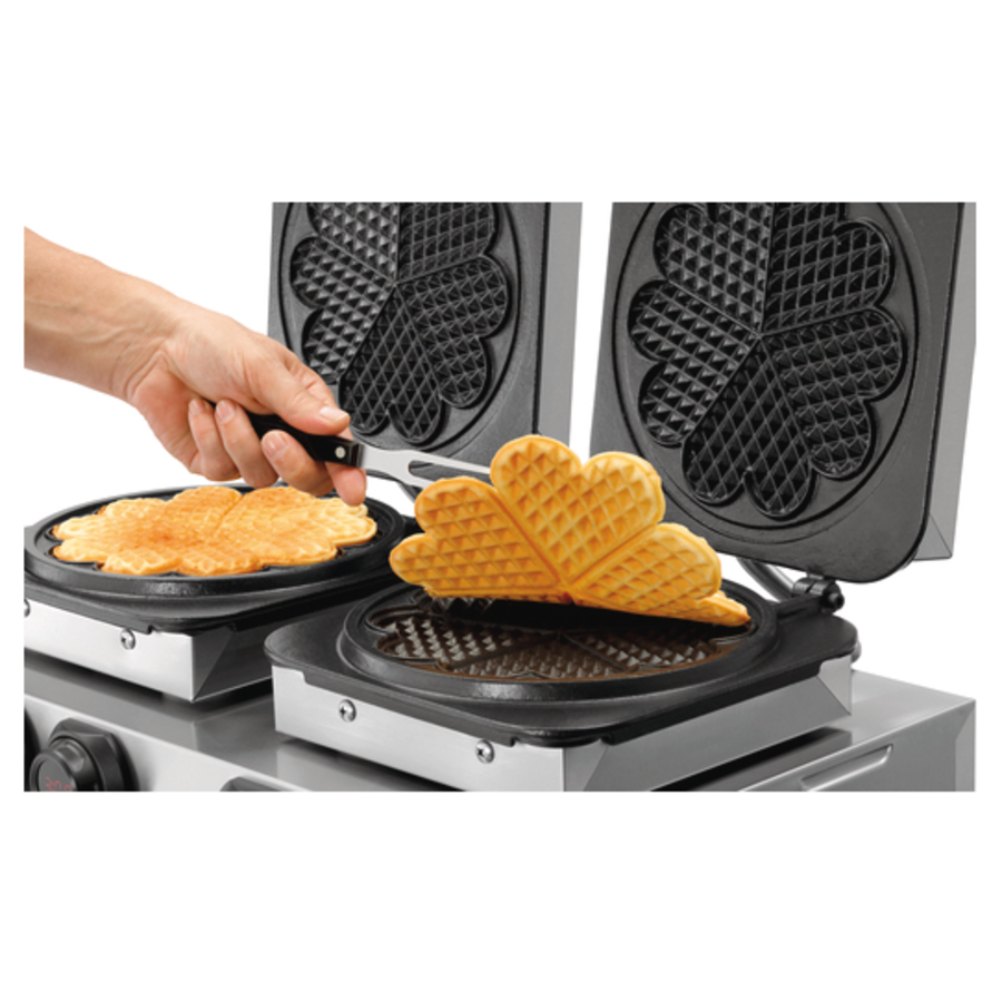 waffle iron | Heart Shaped | Cast iron | 50°C to 300°C | 450x600x225mm