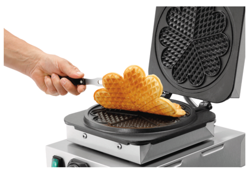  Bartscher waffle iron | Heart Shaped | Cast iron | 50°C to 300°C | 29x47x23cm 
