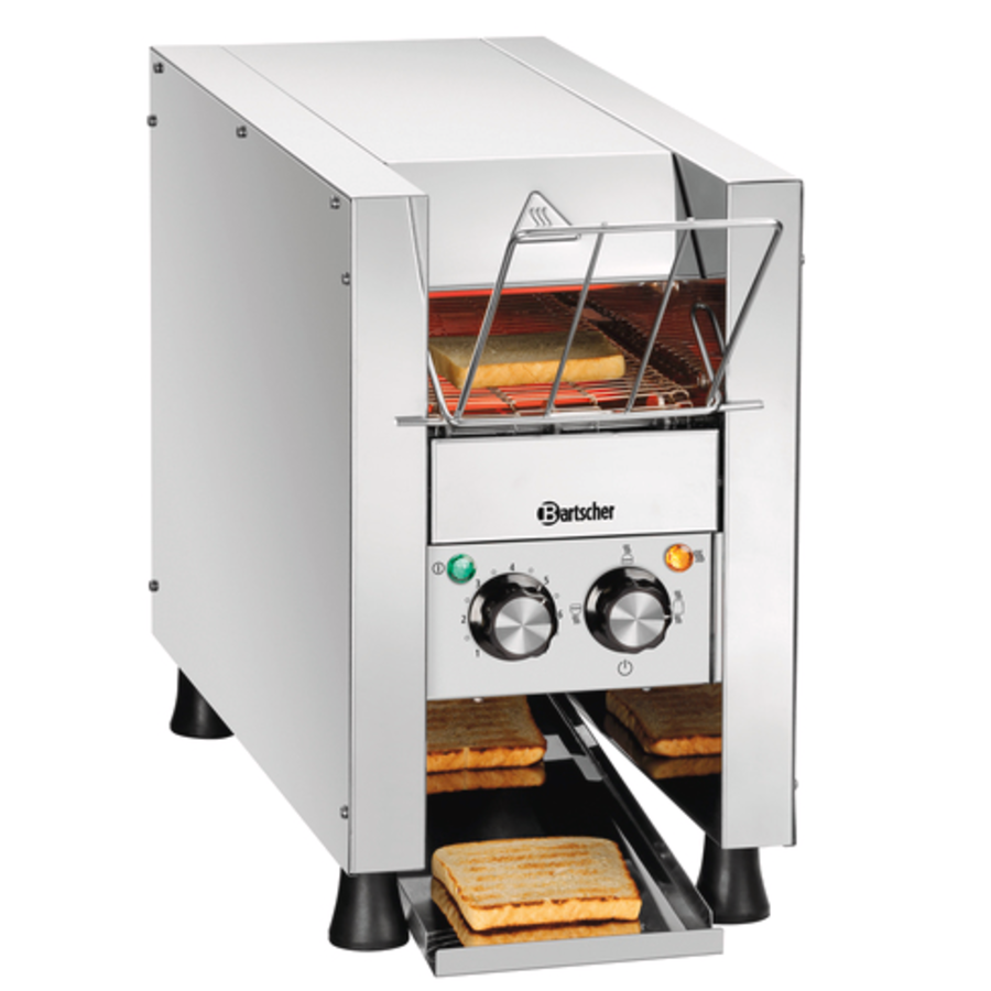Grille-pain convoyeur | acier inoxydable | 655x230x395 mm