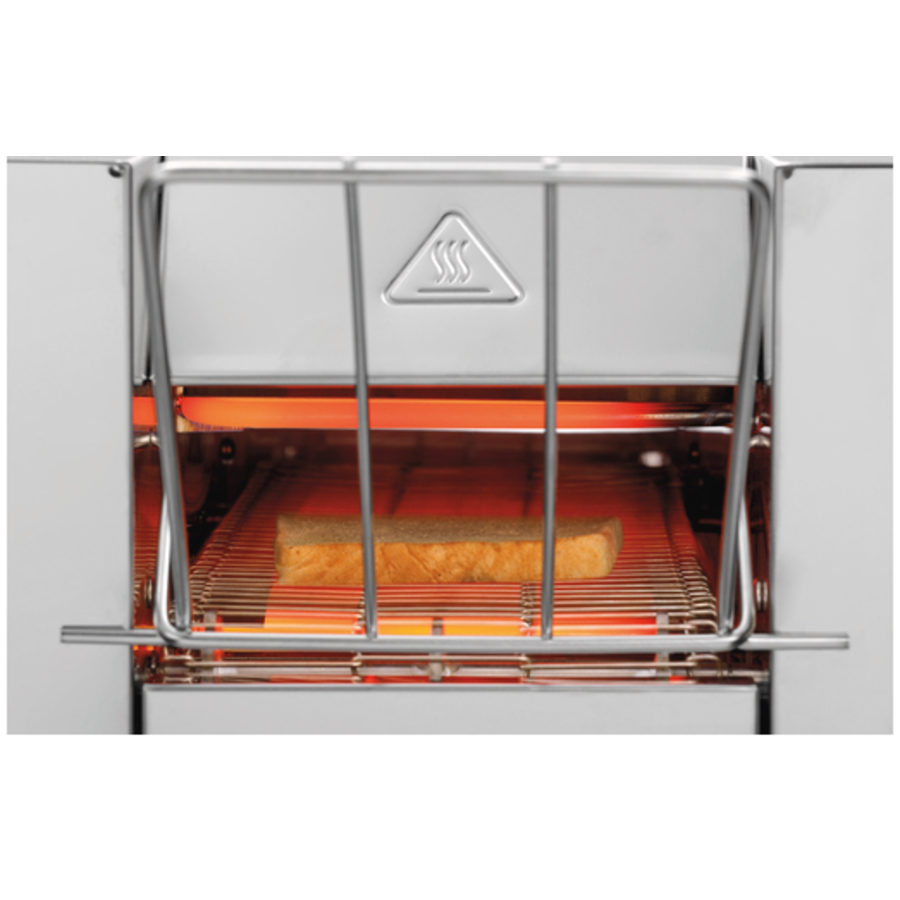 Grille-pain convoyeur | acier inoxydable | 655x230x395 mm