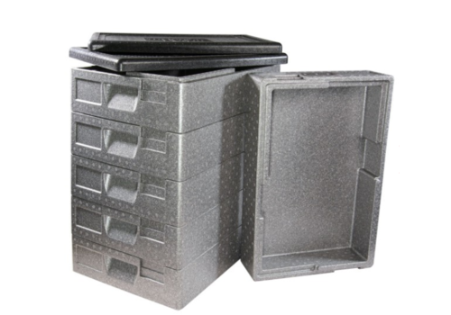  HorecaTraders Coffret thermos 6 pièces | 2 couvercles | GN 1/1 | 80 mm 