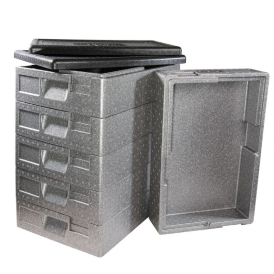 Coffret thermos 6 pièces | 2 couvercles | GN 1/1 | 80 mm