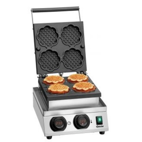  Bartscher Waffle iron torti | Aluminum | 50°C to 300°C | 425x300x265 mm 