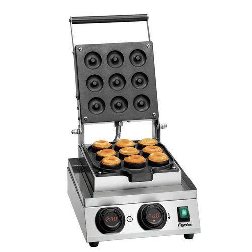  Bartscher Waffle Iron Donut | Stainless Steel | 50°C to 300°C 