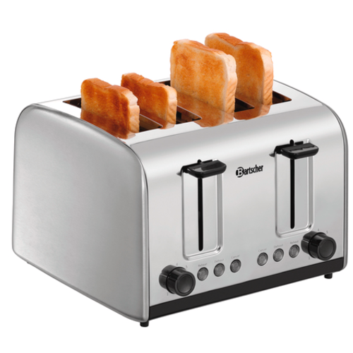 Bartscher Toaster | Edelstahl | 4 Steckplätze | 270x310x200 mm 