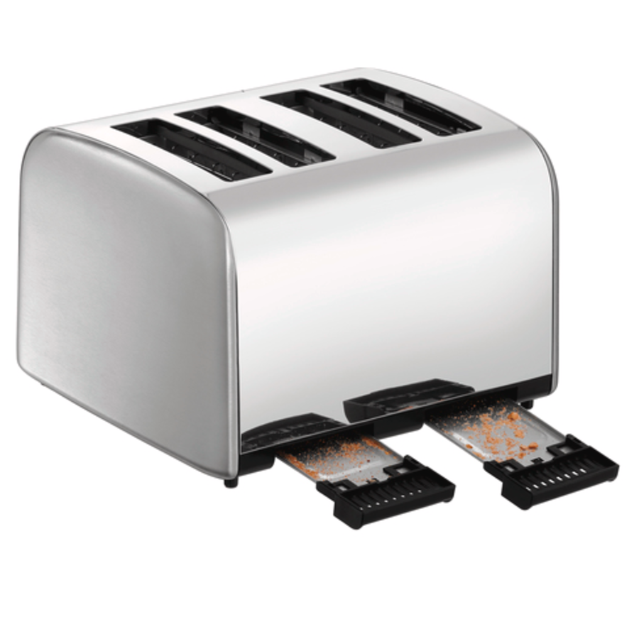 Grille-pain | acier inoxydable | 4 emplacements | 270x310x200 mm