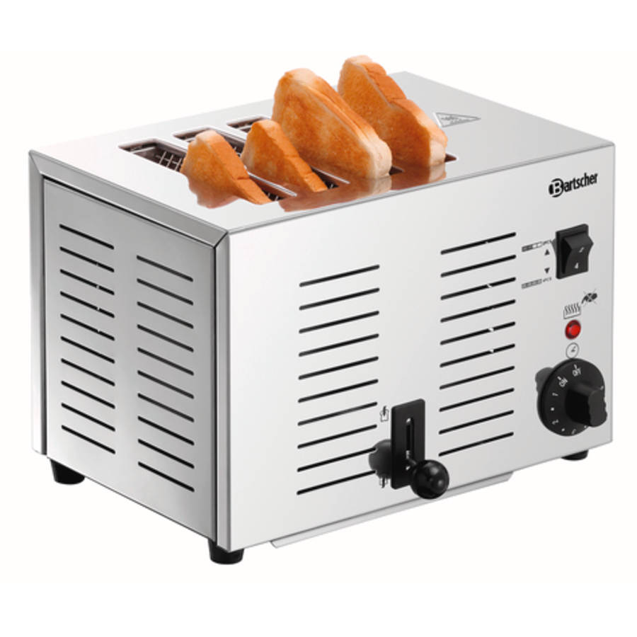 Grille-pain | acier inoxydable | 4 emplacements