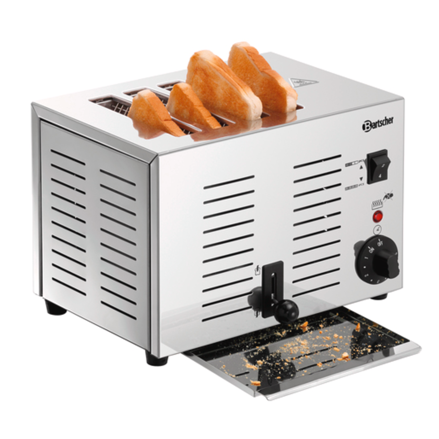 Toaster | stainless steel | 4 slots