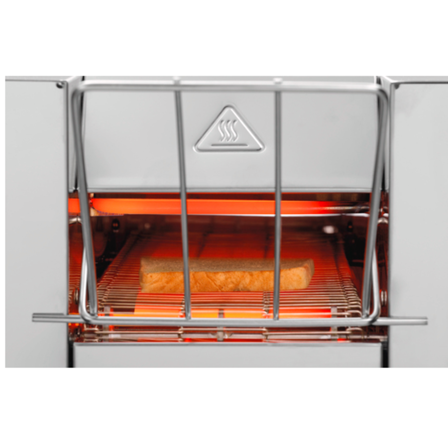 Mini grille-pain continu | acier inoxydable | 230V | 655x235395 mm