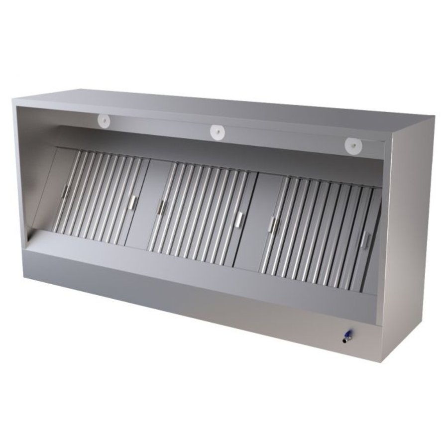 Horeca Extractor hood with lighting | 100x95x40 cm