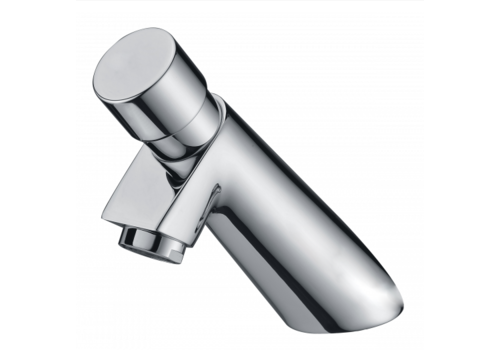  HorecaTraders Robinet de lavabo | Fermeture automatique | Chromé | H 13,1 cm 