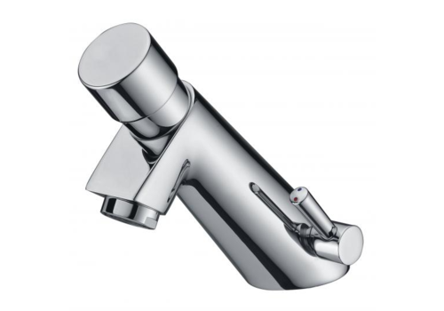  HorecaTraders Robinet de lavabo à fermeture automatique en acier inoxydable 