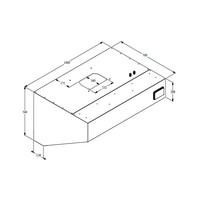 Hospitality Extractor Hood Complete | 100x70x52 cm