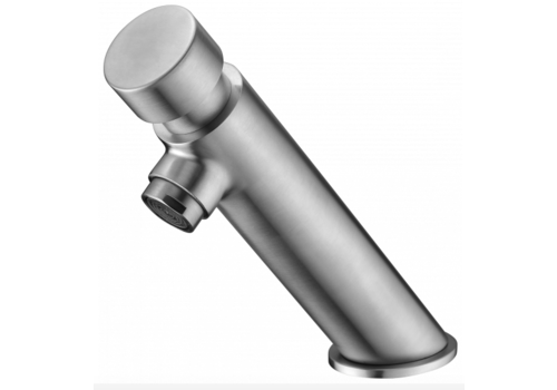  HorecaTraders Robinet de lavabo à fermeture automatique en acier inoxydable 