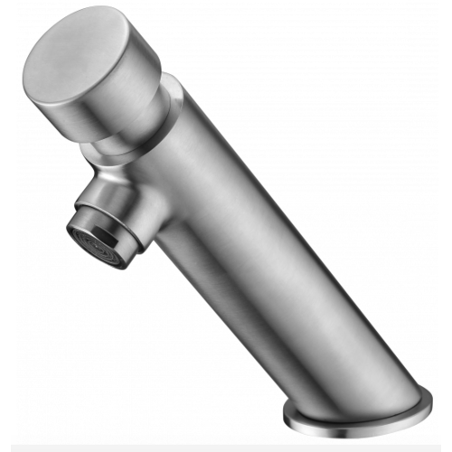  HorecaTraders Robinet de lavabo à fermeture automatique en acier inoxydable 