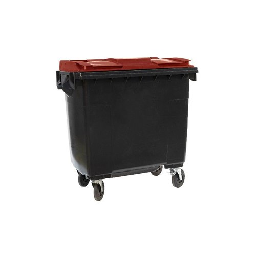  HorecaTraders Waste container | 770 Liters | 4 wheels | Colored Lid 