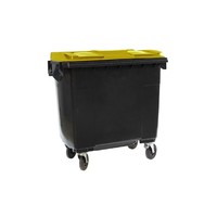 Conteneur à déchets | 770 litres | 4 roues | Couvercle coloré