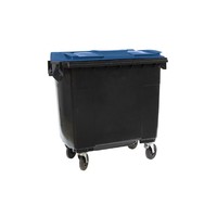 Conteneur à déchets | 770 litres | 4 roues | Couvercle coloré