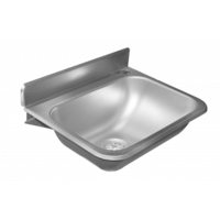Lavabo mural | acier inoxydable | 376x299x190 mm