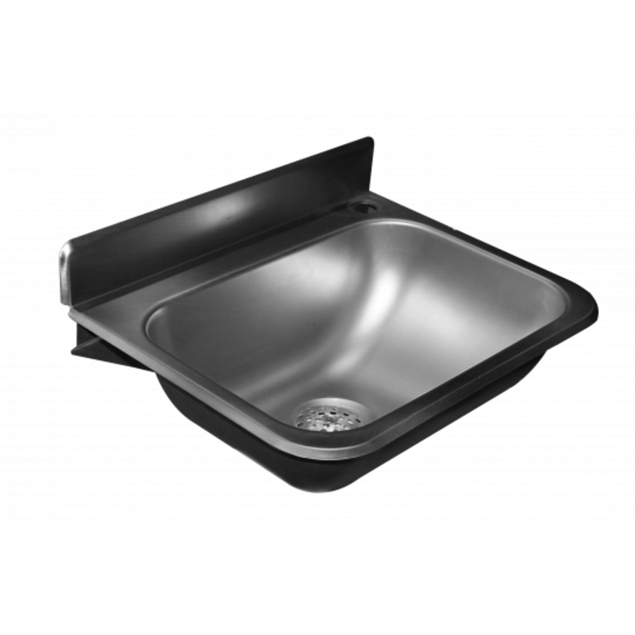Wall-mounted washbasin | Stainless steel | 376x299x190mm