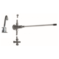 Knee-operated faucet | Including shut-off valve and mixing valve