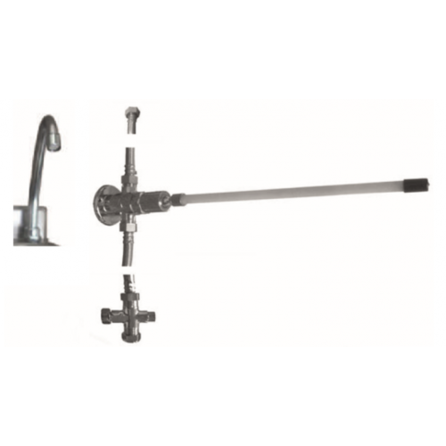  HorecaTraders Knee-operated tap | Including shut-off valve and mixing valve 