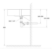 RVS Wandwastafel Urban II | D - Vorm