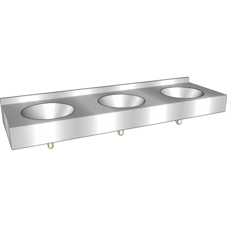 multiple sink | Stainless steel | D 565 x H 200 mm