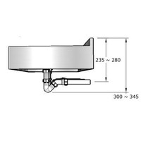 lavabo multiple | acier inoxydable | D 565 x H 200 mm