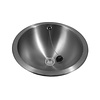 HorecaTraders Oval washbasin high gloss Ø 30 x 13 cm stainless steel