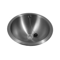 Oval washbasin high gloss Ø 30 x 13 cm stainless steel