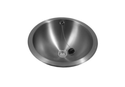  HorecaTraders Oval washbasin high gloss Ø 30 x 13 cm stainless steel 