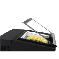 Vitrine à glaces modèle de table | 3x 5 litres| Ouvre le côté contrôle | Noir ou blanc