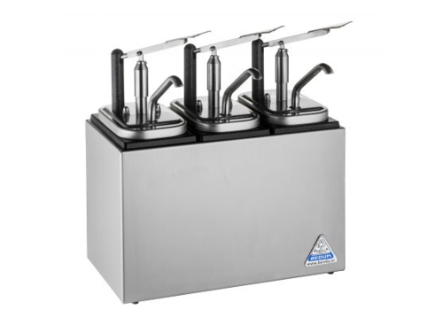  Bereila Distributeur de sauce avec 3 pompes | 3 x 3,5 litres 