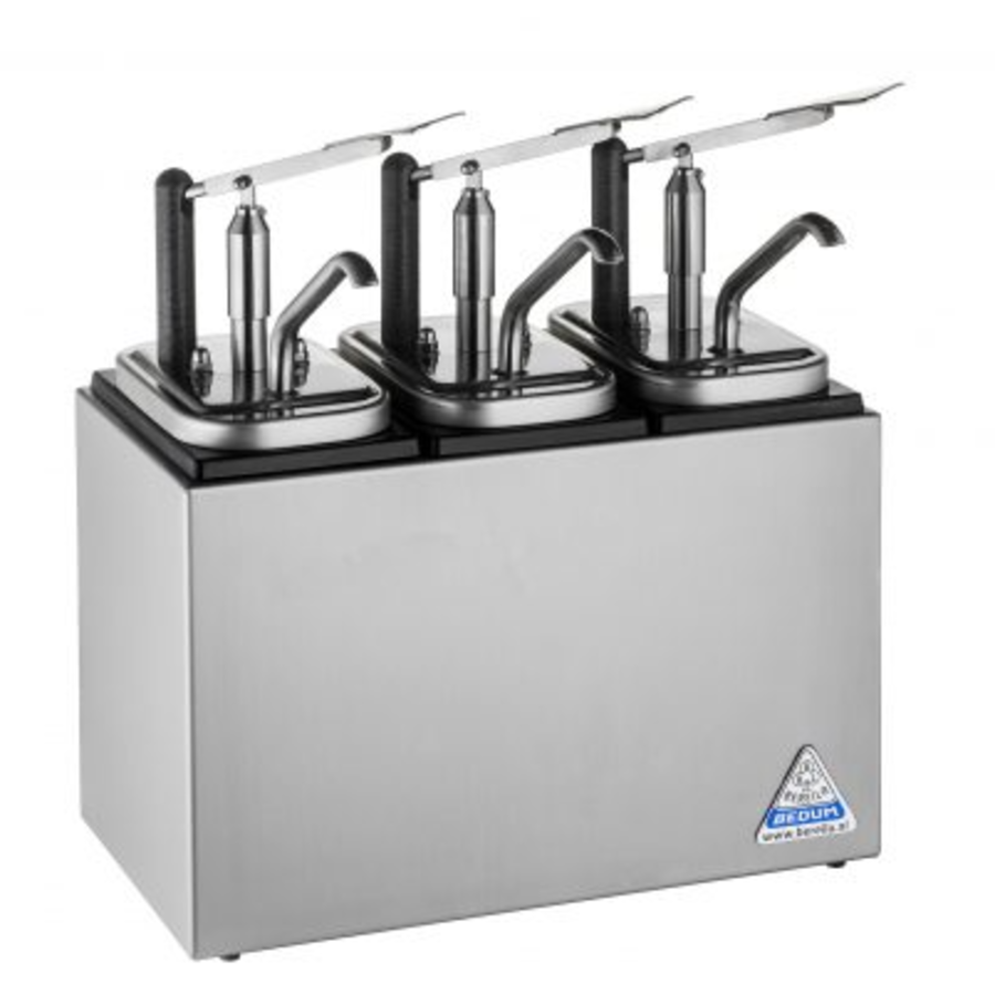 Sauce dispenser with 3 pumps | 3 x 3.5 Liter