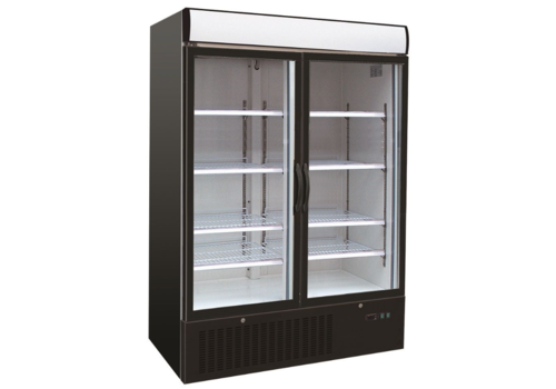  Combisteel Freezer 2 glass doors | 1079L | LED | 