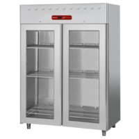 Freezer | 1400 liters | ventilated | GN2/1 | 2 glass doors
