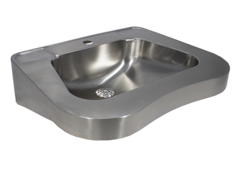  HorecaTraders Washbasin for the disabled | stainless steel | Thickness 1.2mm | diameter 65mm 