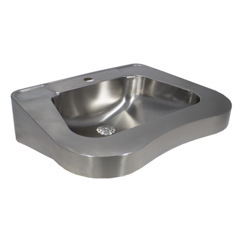  HorecaTraders Washbasin for the disabled | stainless steel | Thickness 1.2mm | diameter 65mm 