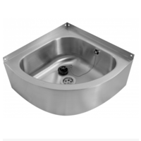 Lavabo d'angle | acier inoxydable | L 360 x P 360 x H 175 mm