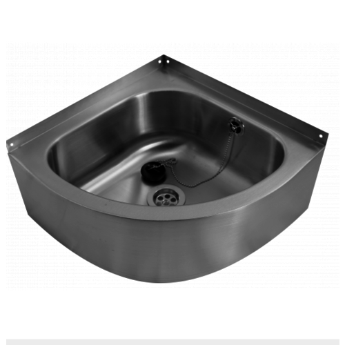  HorecaTraders Corner washbasin | stainless steel | W 360 x D 360 x H 175 mm 