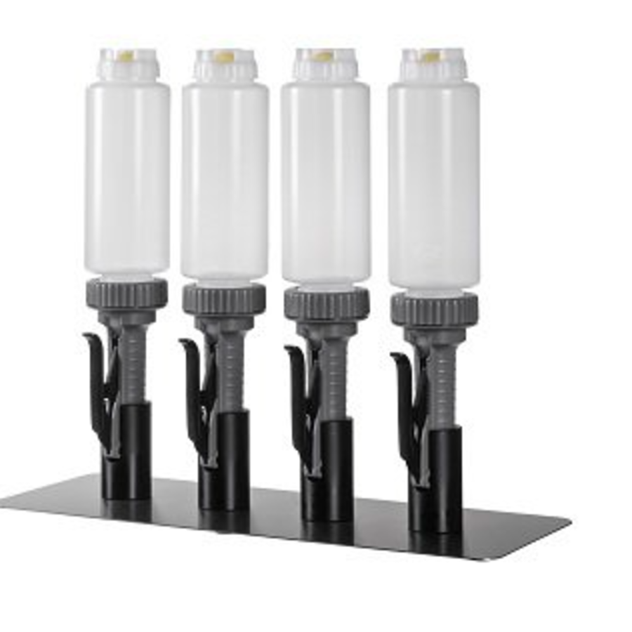 Portionpump | 710ml| Set of 4 dispensers with 4 sauce bottles