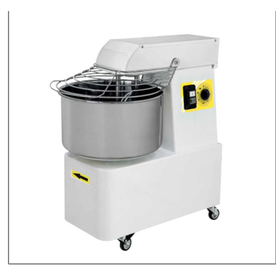 Pétrin à spirale | 41 litres | bol et tasse fixes | 400v