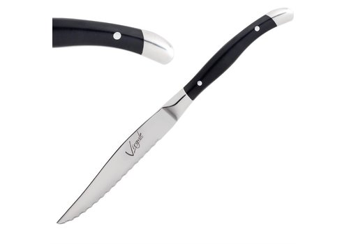  HorecaTraders Couteaux à steak Virgule | 12 pièces | Noir 