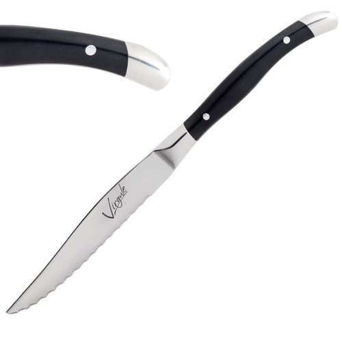  HorecaTraders Couteaux à steak Virgule | 12 pièces | Noir 