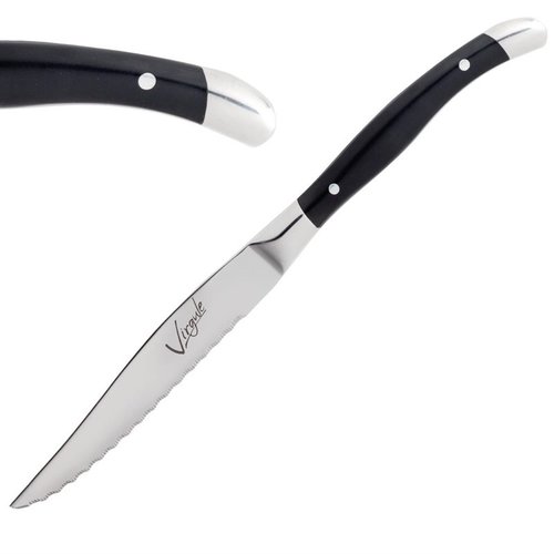  HorecaTraders Virgule steak knives | 12 pieces | Black 
