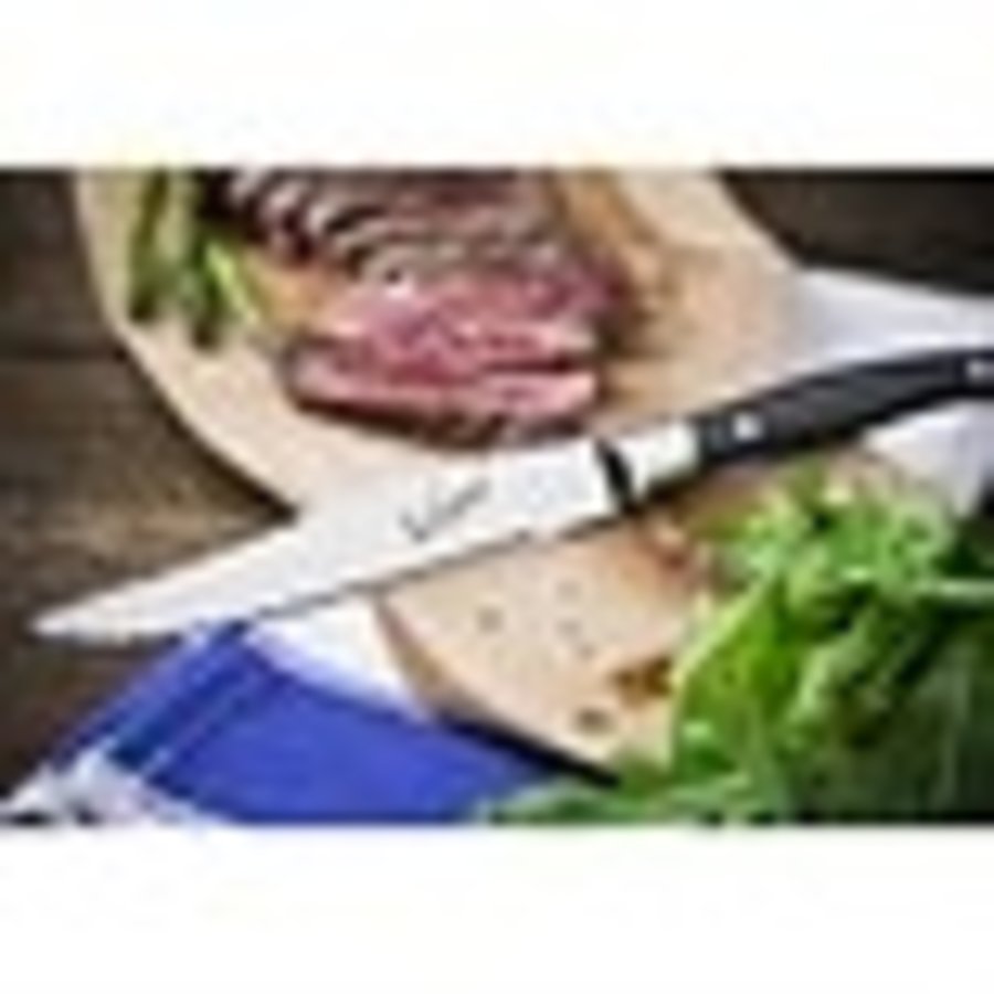 Virgule steak knives | 12 pieces | Black