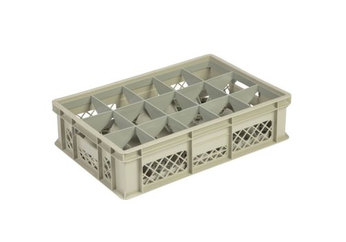  HorecaTraders Beige plastic crate | 60x40x15 CM | 4 Formats 